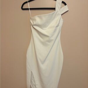 Likely Cream One-Shoulder Dress